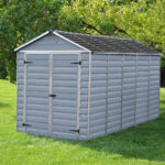 SkyLight Plastic 6x12 Dark Grey Garden Shed - Canopia by Palram