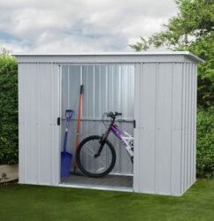 Store All Pent Metal Shed with Floor Support Kit 8 x 4