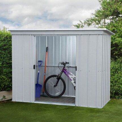 Store All Pent Metal Shed with Floor Support Kit 8 x 4