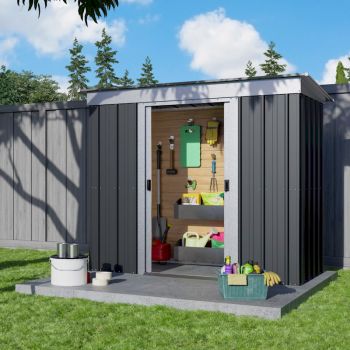 Yardmaster Emerald Deluxe 66GEYZ Metal Shed 1.86 x 1.86m